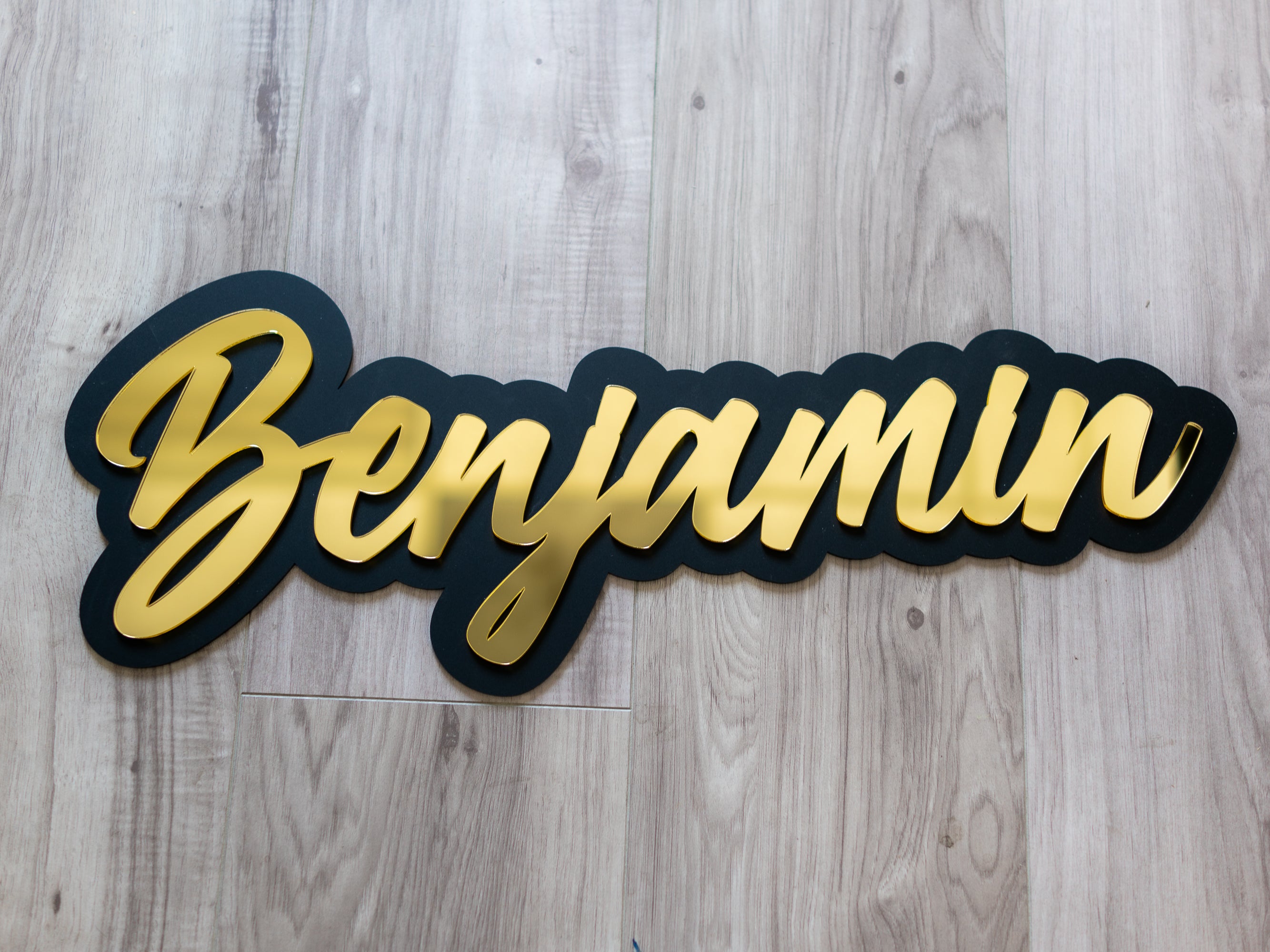 Custom Two-Tone Acrylic Sign | Names, Phrases & Logos