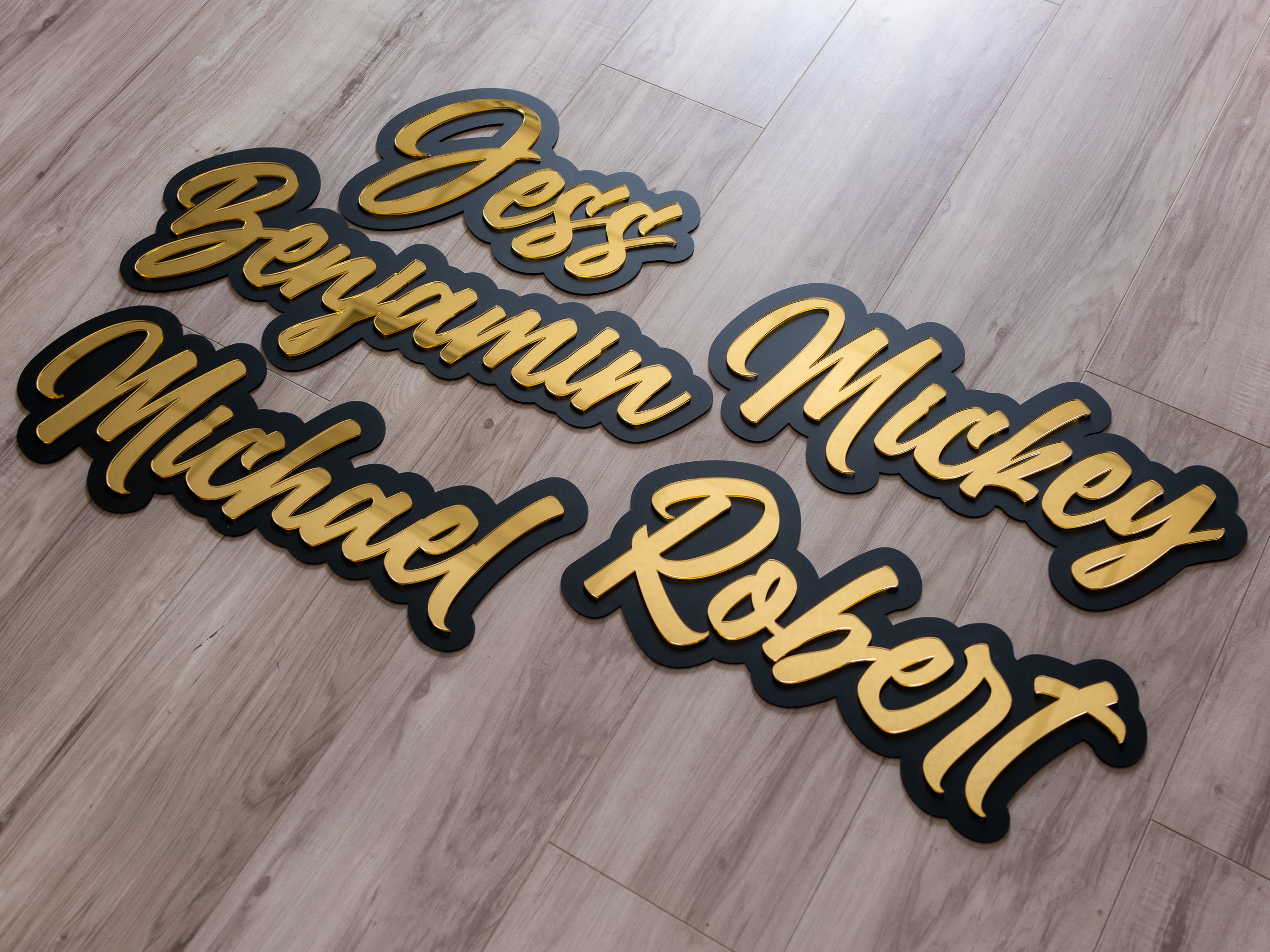 Custom Two-Tone Acrylic Sign | Names, Phrases & Logos