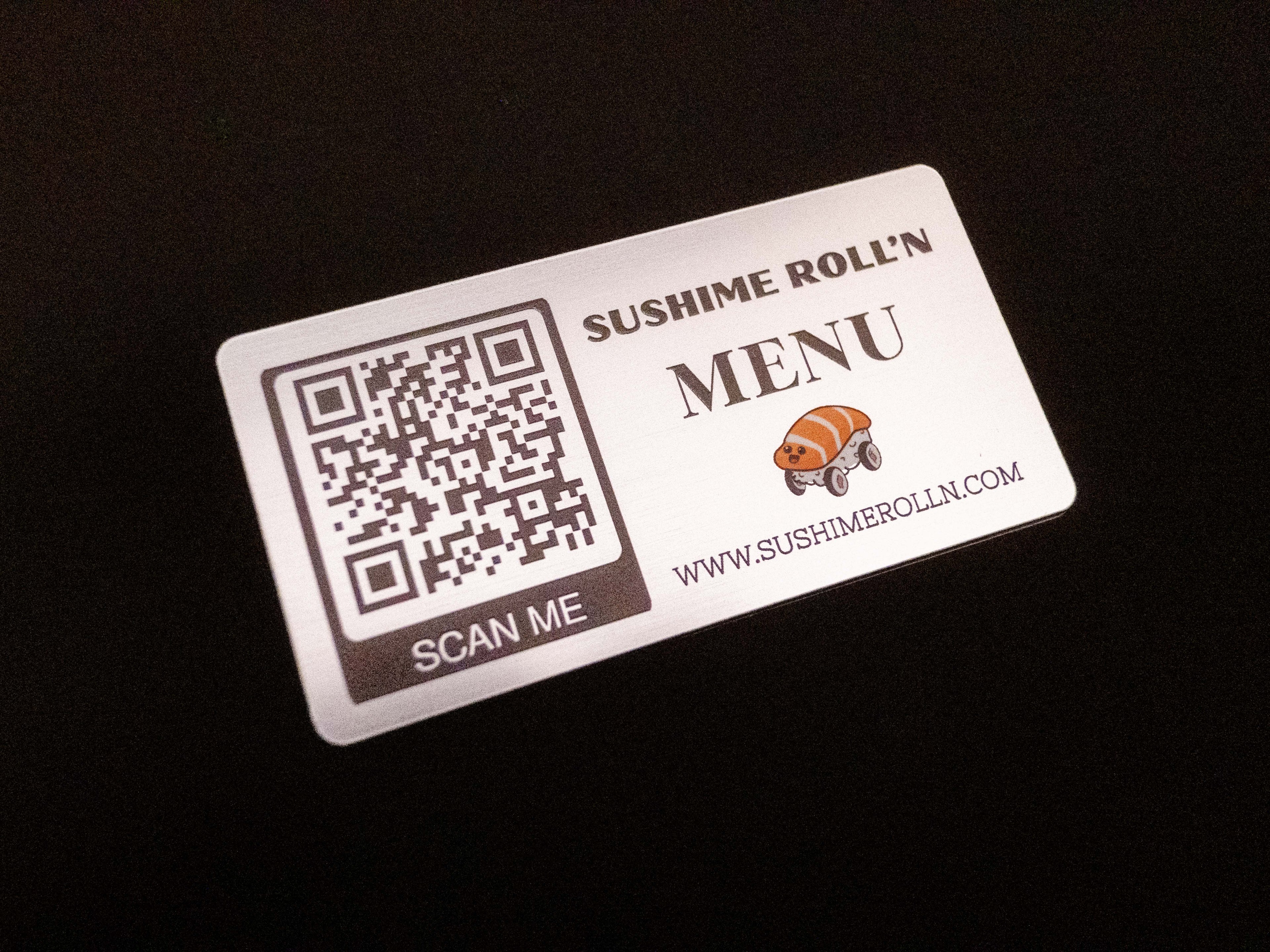 Custom QR Menu Table Sign