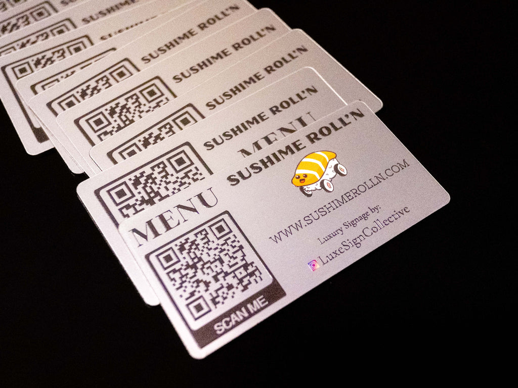 Custom QR Menu Table Sign