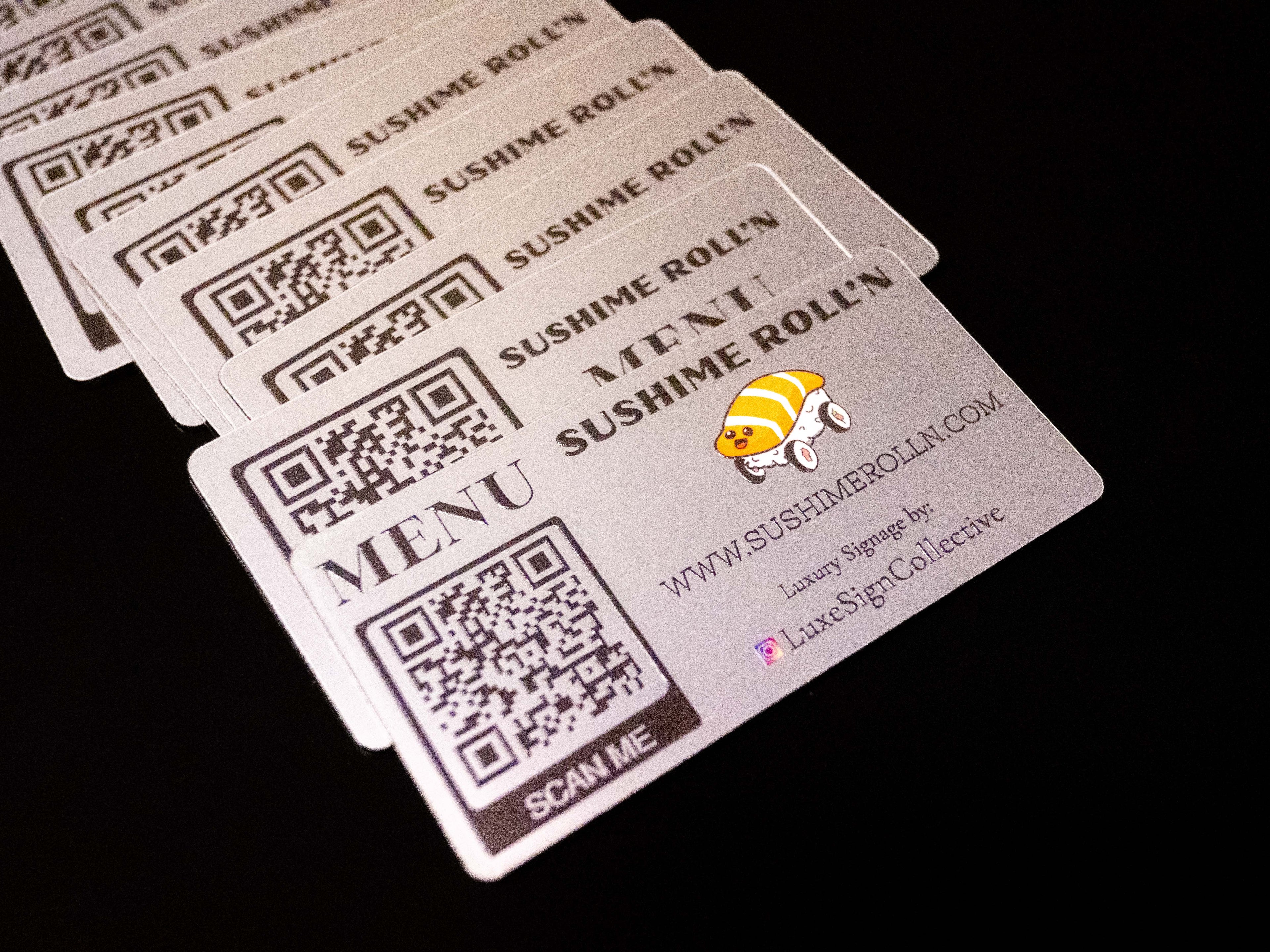 Custom QR Menu Table Sign