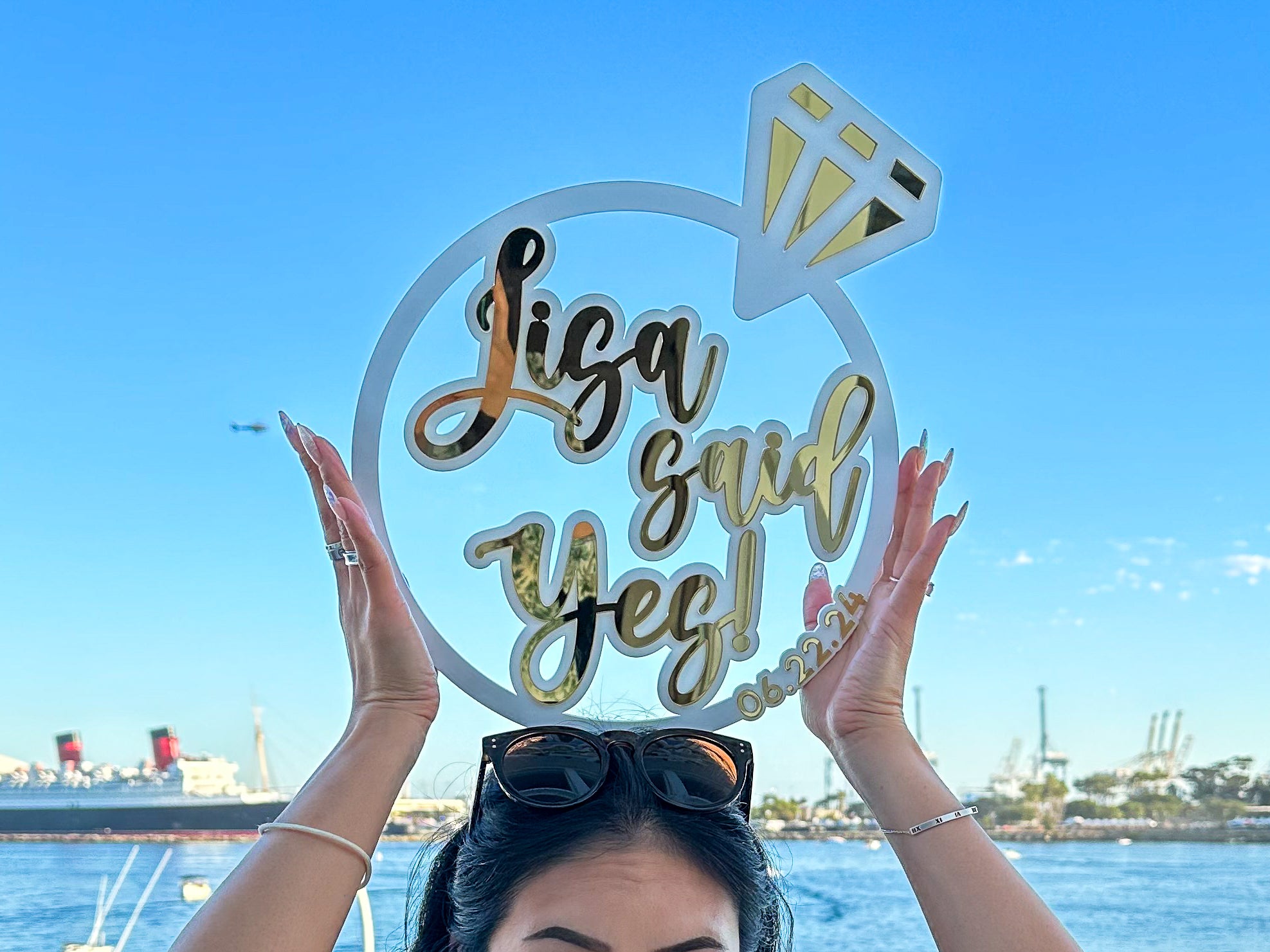 Personalized She Said Yes Sign | Engagement Sign