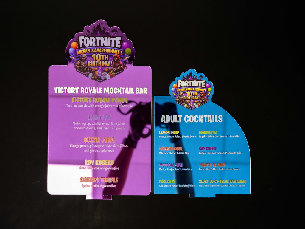 Custom UV Printed Acrylic Drink Menu Sign