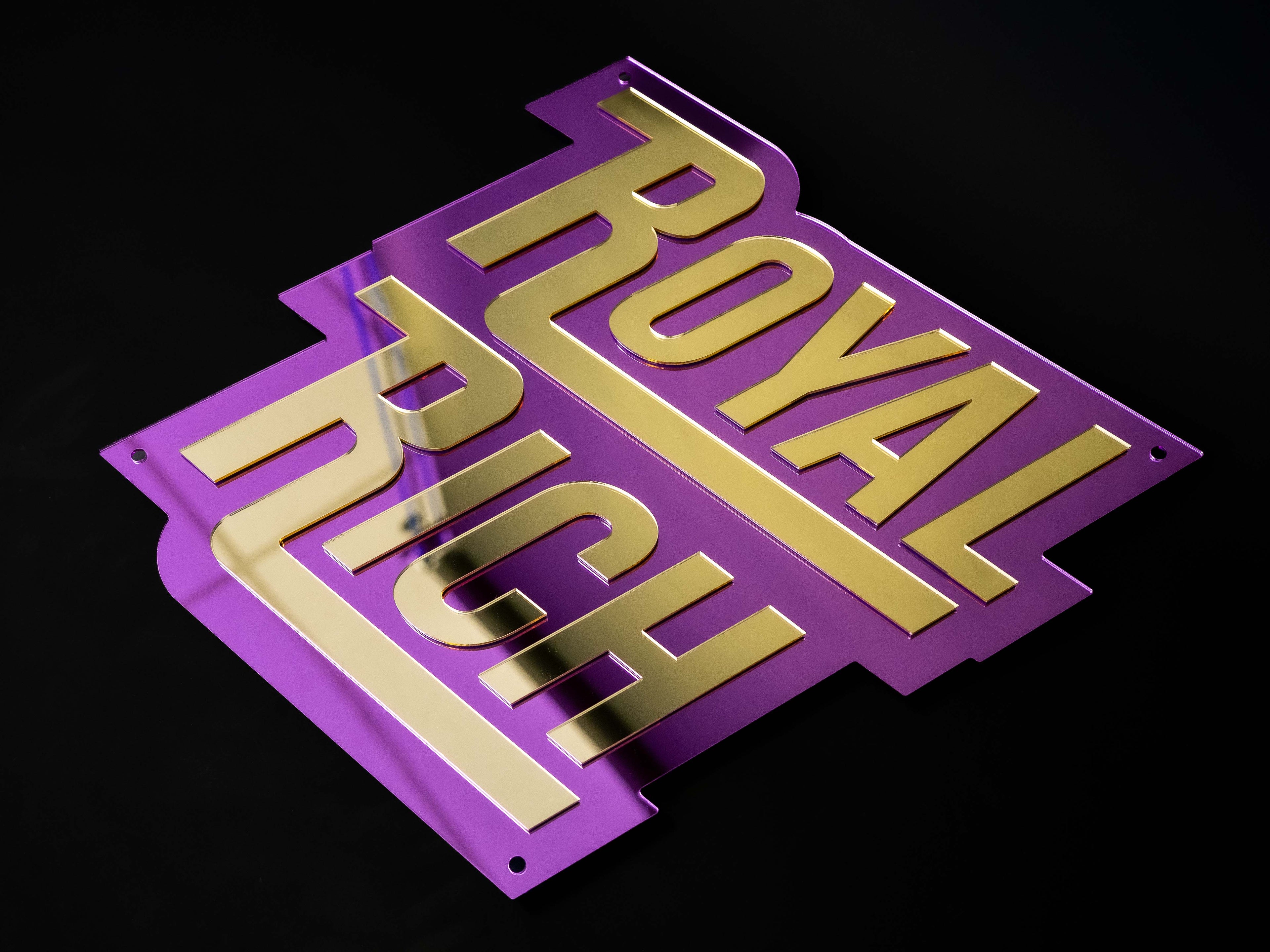 Custom Two-Tone Acrylic Sign | Names, Phrases & Logos