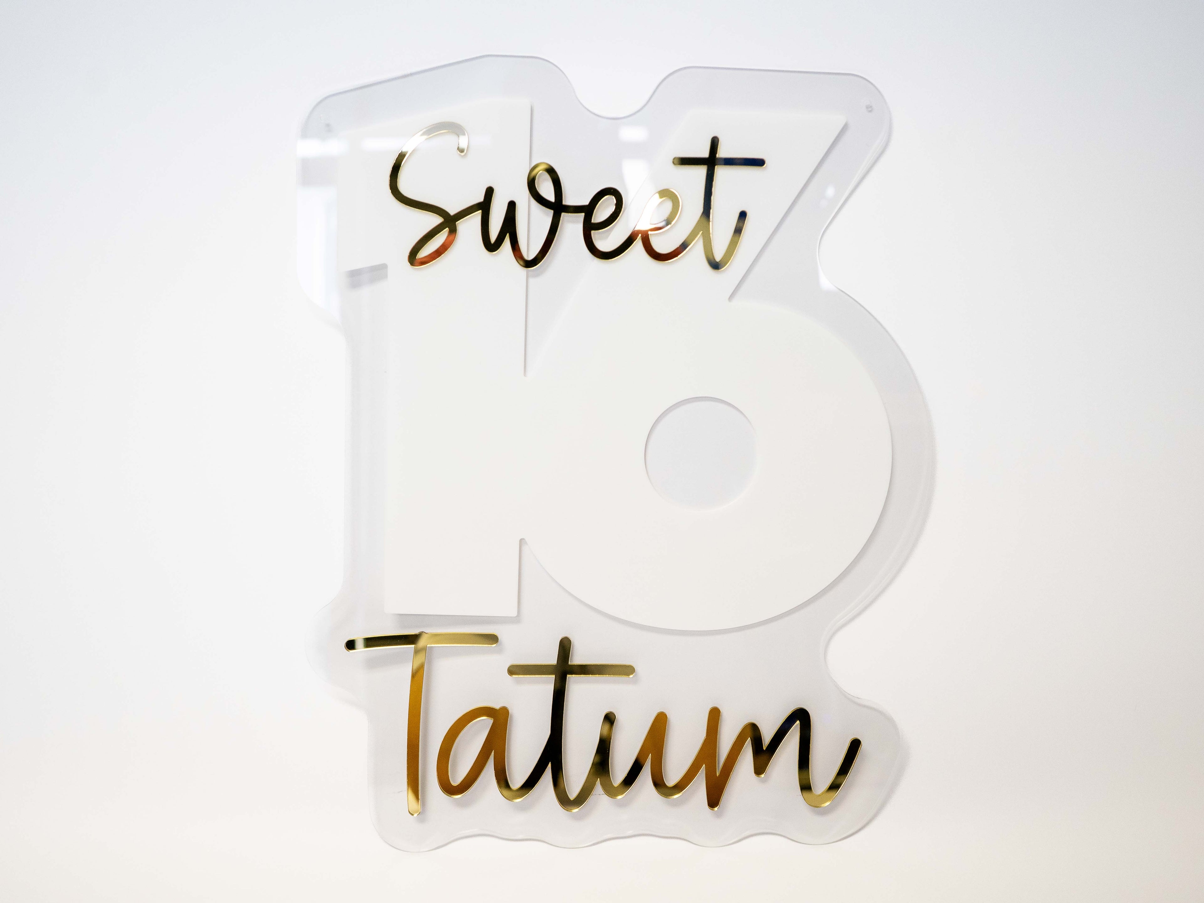 Custom Sweet 16 Quinceañera Acrylic Sign