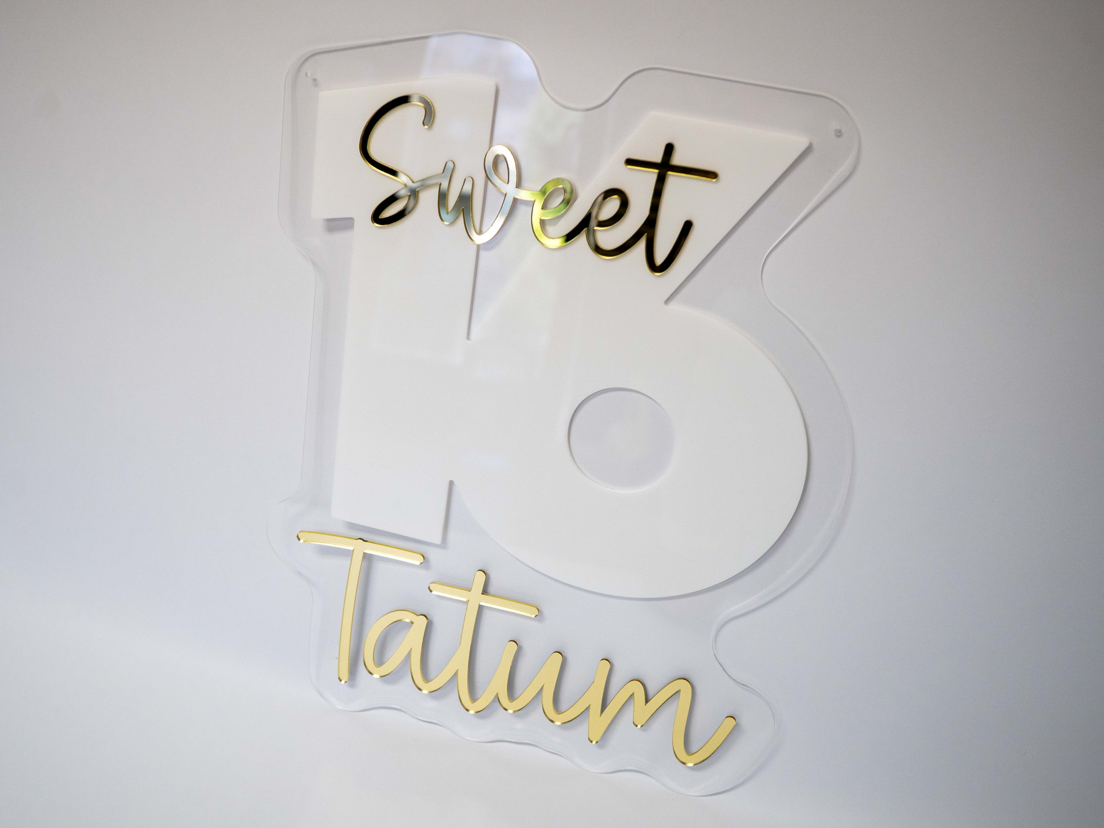 Custom Sweet 16 Quinceañera Acrylic Sign