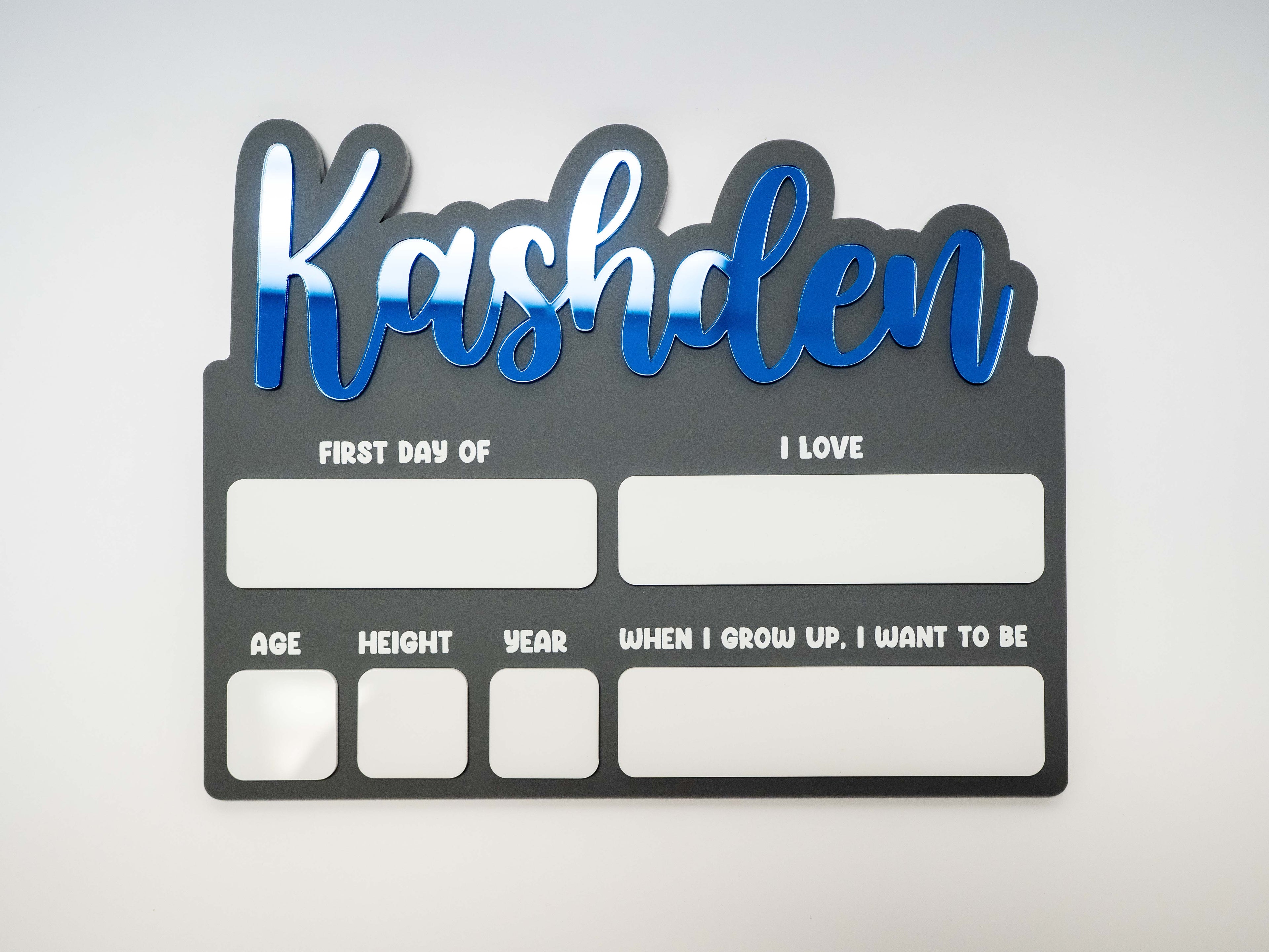 Personalized Reusable First Day Of Milestone Sign