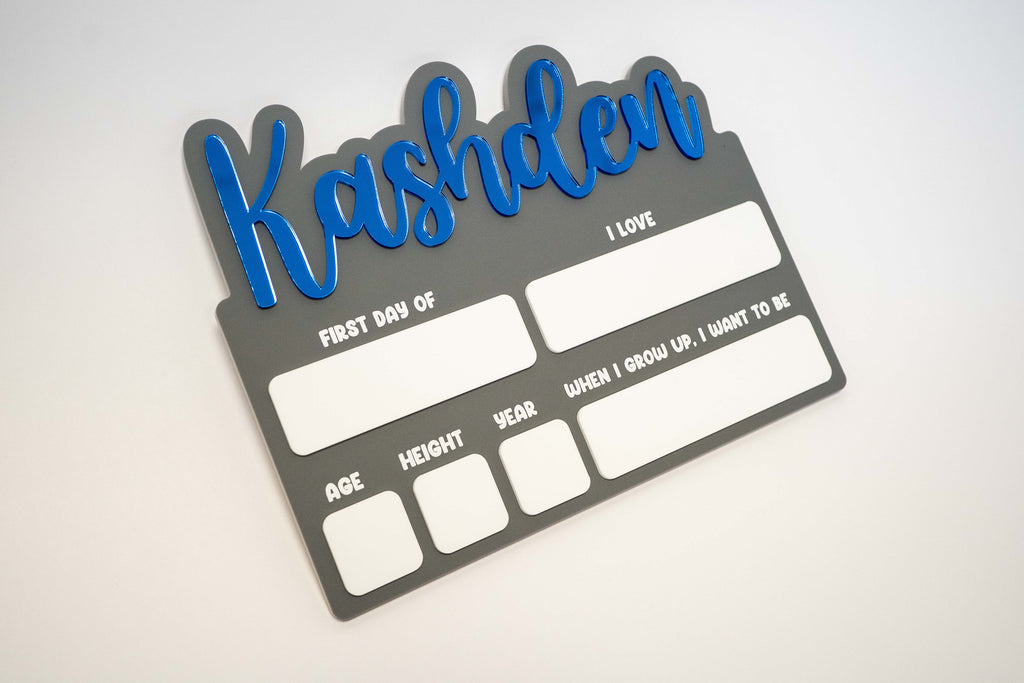 Personalized Reusable First Day Of Milestone Sign