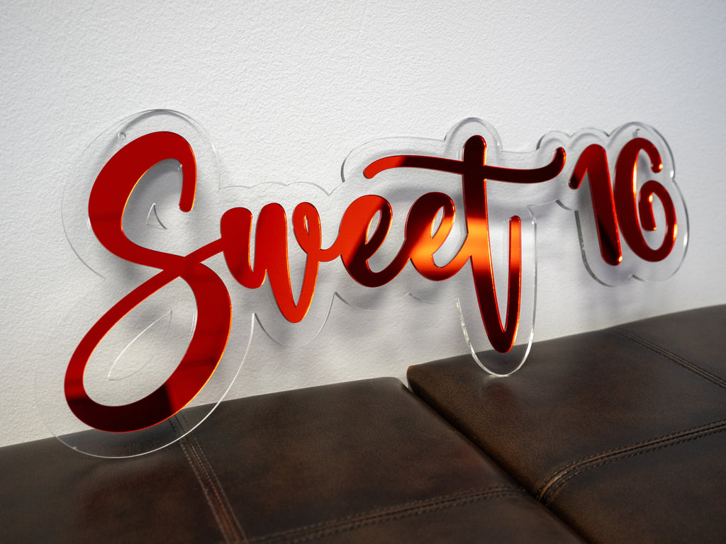 Custom Two-Tone Acrylic Sign | Names, Phrases & Logos