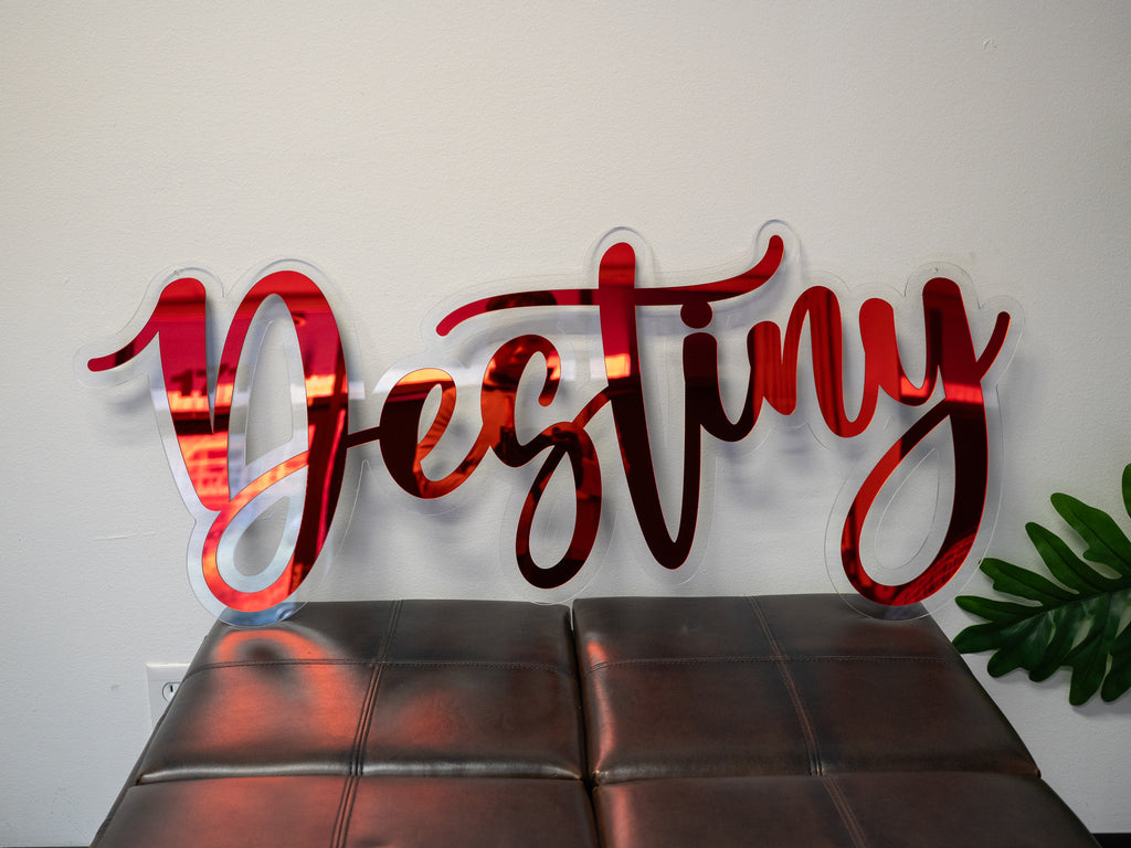 Custom Two-Tone Acrylic Sign | Names, Phrases & Logos