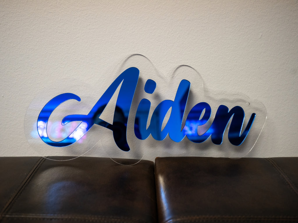 Custom Two-Tone Acrylic Sign | Names, Phrases & Logos