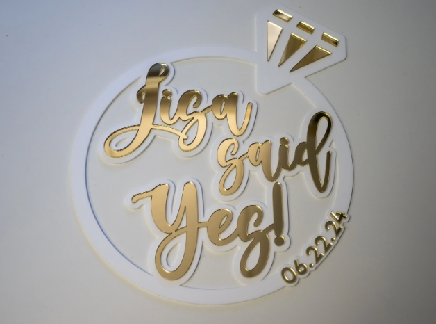 Personalized She Said Yes Sign | Engagement Sign