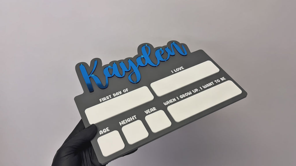 Personalized Reusable First Day Of Milestone Sign