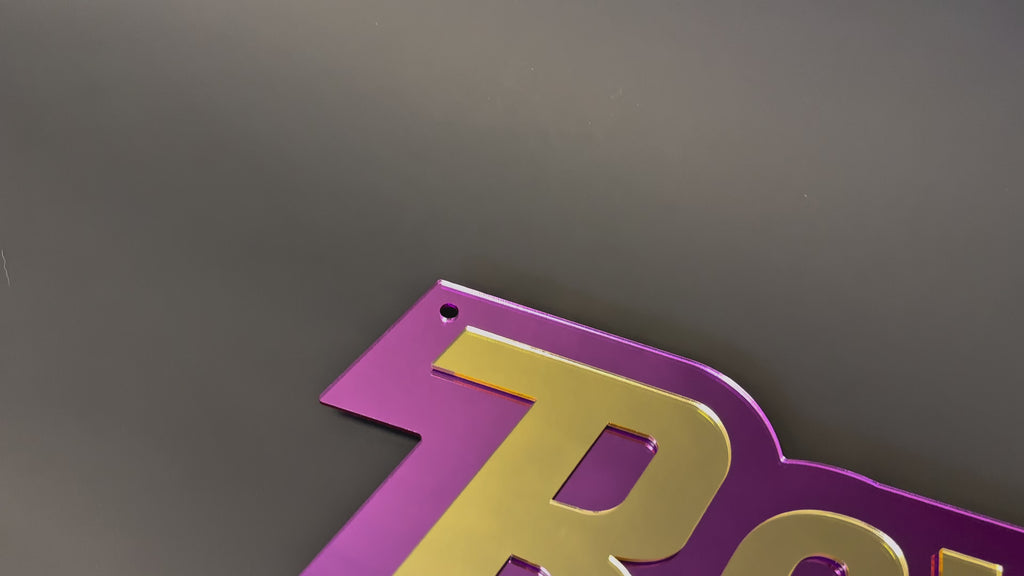 Custom Two-Tone Acrylic Sign | Names, Phrases & Logos