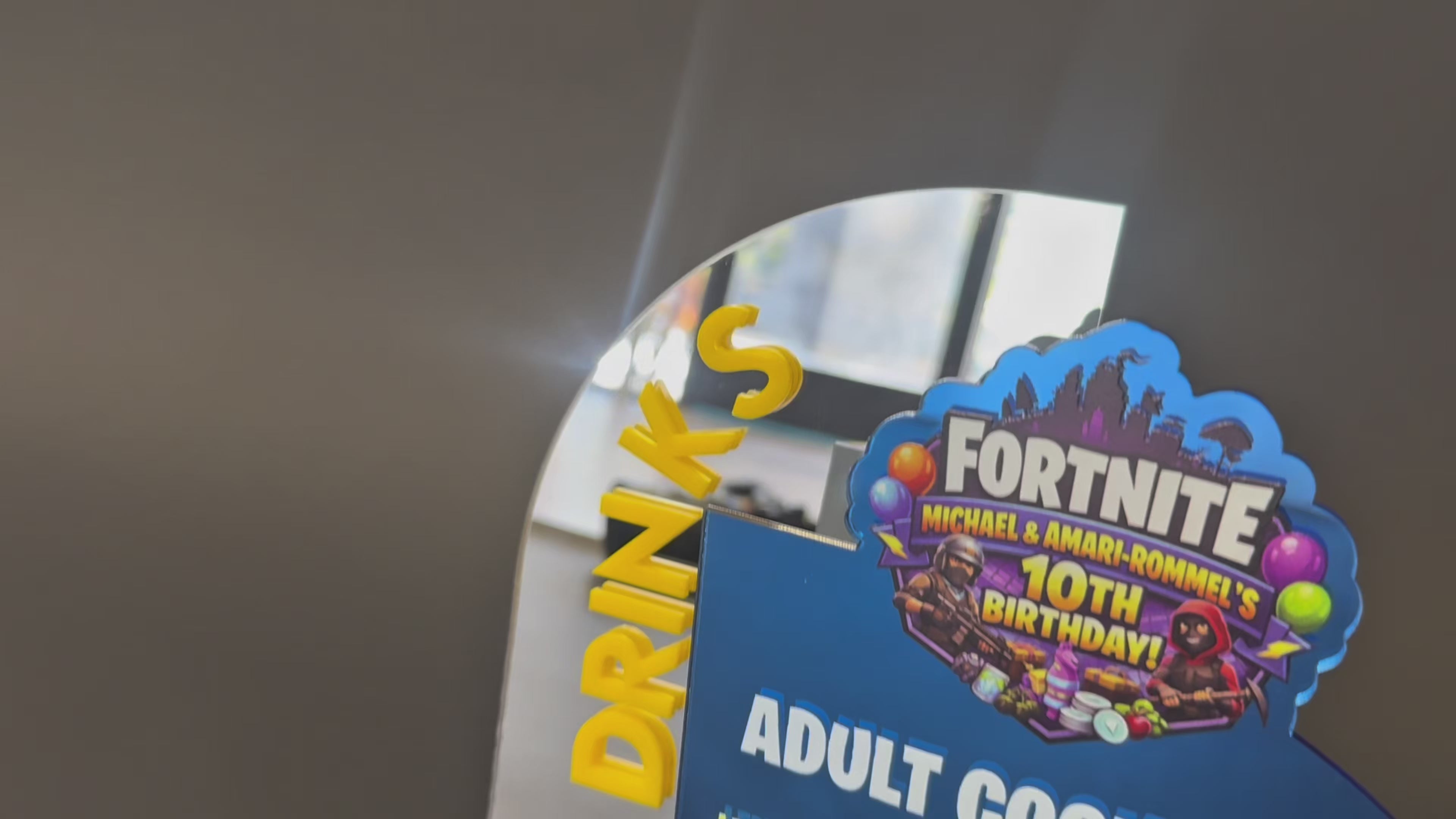 Custom UV Printed Acrylic Drink Menu Sign