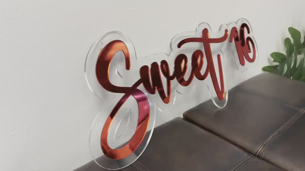 Custom Two-Tone Acrylic Sign | Names, Phrases & Logos